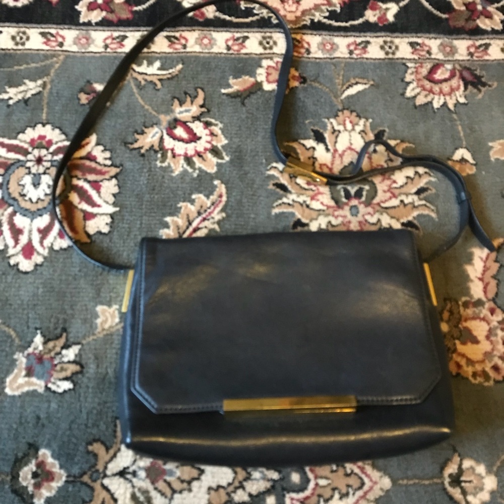 JCrew Black Leather Bag
